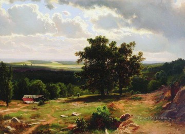 landscape Painting - in the vicinity of dusseldorf 1865 classical landscape Ivan Ivanovich trees